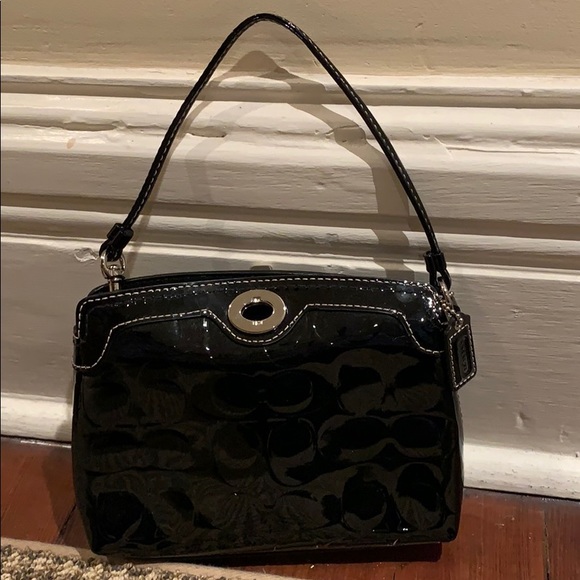 Coach Black Shiny Wristlet - Picture 3 of 3